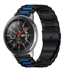 Strap-it® Strap-it Samsung Galaxy Watch 46mm Stahlarmband (Schwarz/Blau)