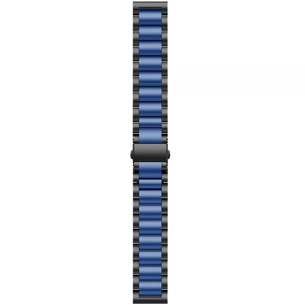 Strap-it® Strap-it Amazfit GTR 3 (Pro) Stahlarmband (Schwarz/Blau)