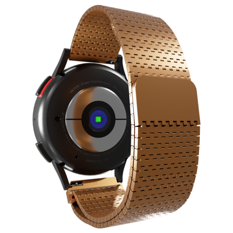 Strap-it® Strap-it Amazfit GTR 3 (Pro) Luxus Metall 'Mesh' Armband (Roségold)