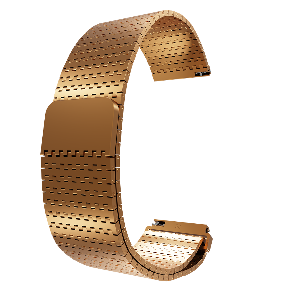 Strap-it® Strap-it Fossil Gen 5e 44mm Luxus Metall 'Mesh' Armband (Roségold) Strap-it® Strap-it Fossil Gen 5e 44mm Luxus Metall 'Mesh' Armband (Roségold)