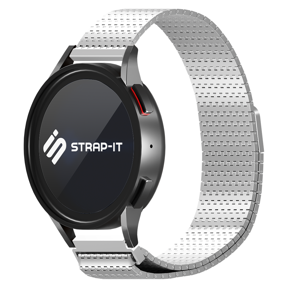 Strap-it® Strap-it Polar Vantage M Luxus Metall 'Mesh' Armband (Silber)