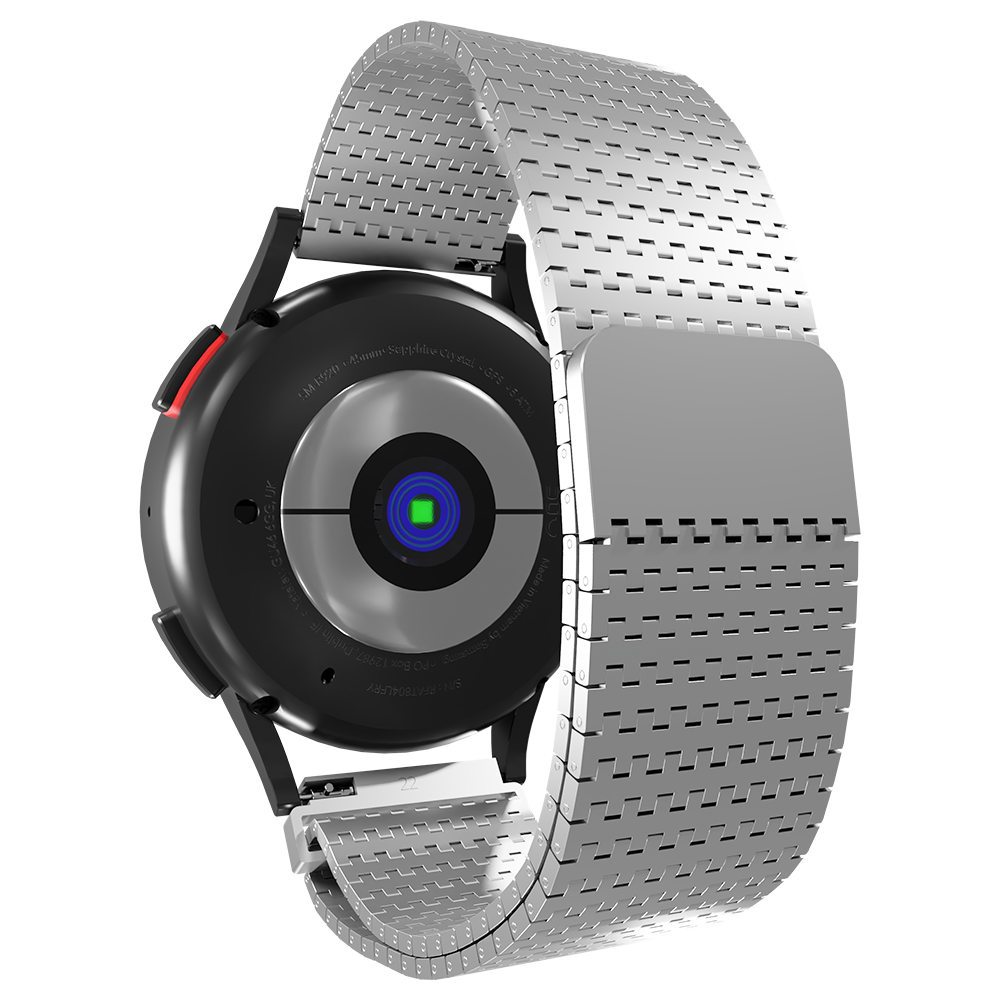 Strap-it® Strap-it Polar Vantage M Luxus Metall 'Mesh' Armband (Silber)