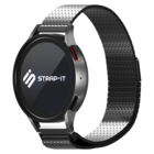 Strap-it® Strap-it Samsung Galaxy Watch 46mm Luxus Metall 'Mesh' Armband (Schwarz)