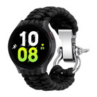 Strap-it® Strap-it Samsung Galaxy Watch 5 44mm Nylon-Seilarmband (Schwarz)
