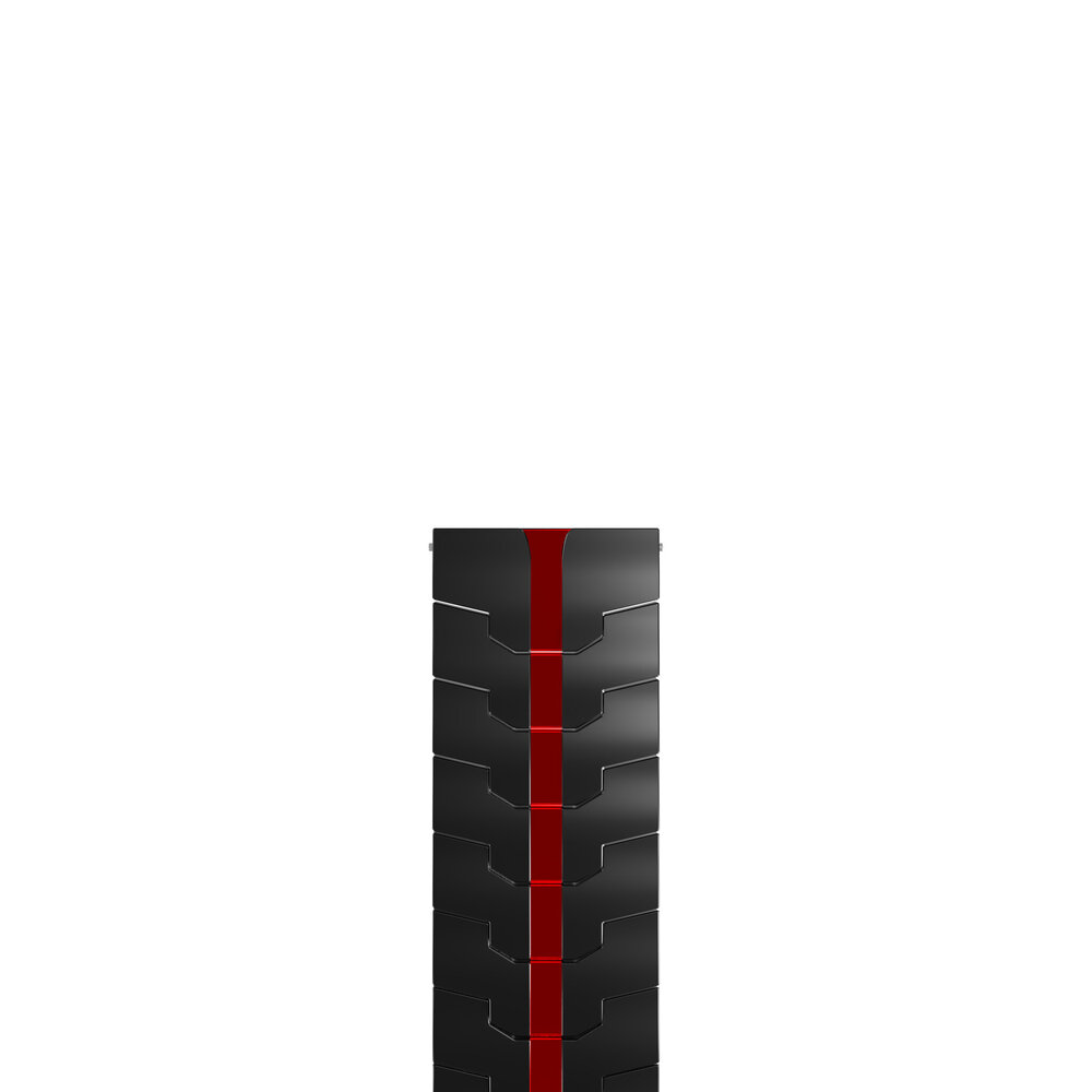 Strap-it® Strap-it Amazfit GTS 3 Stahl 'Iron' Armband (Schwarz/Rot) Strap-it® Strap-it Amazfit GTS 3 Stahl 'Iron' Armband (Schwarz/Rot)