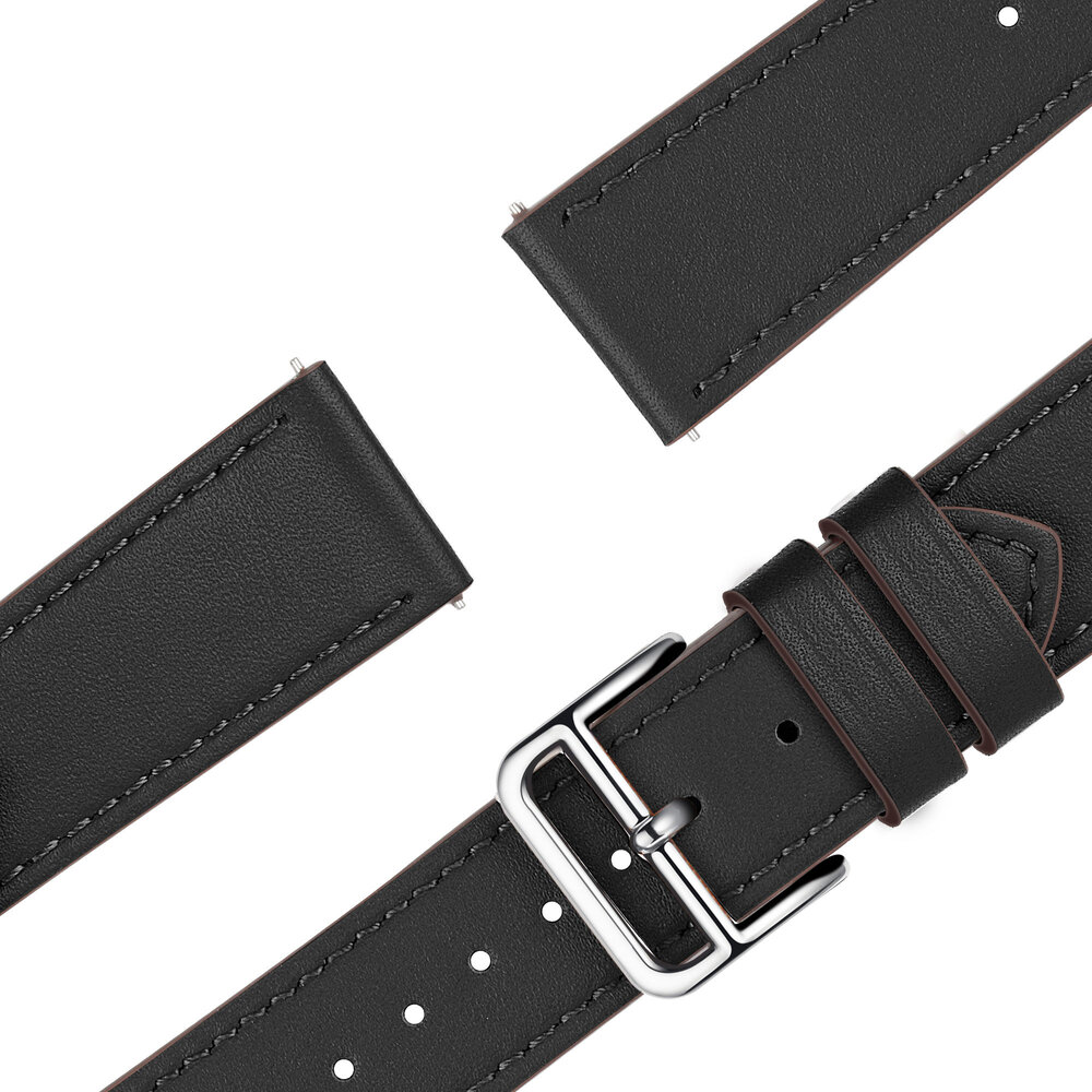 Bandz Bandz Xiaomi Watch S3 Lederarmband 'Deluxe' (Schwarz) Bandz Bandz Xiaomi Watch S3 Lederarmband 'Deluxe' (Schwarz)