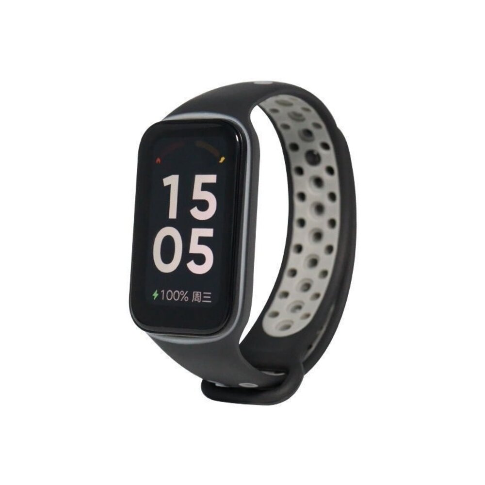 Strap-it® Strap-it Xiaomi Smart Band 8 Active Sportarmband (Schwarz/Grau) Strap-it® Strap-it Xiaomi Smart Band 8 Active Sportarmband (Schwarz/Grau)