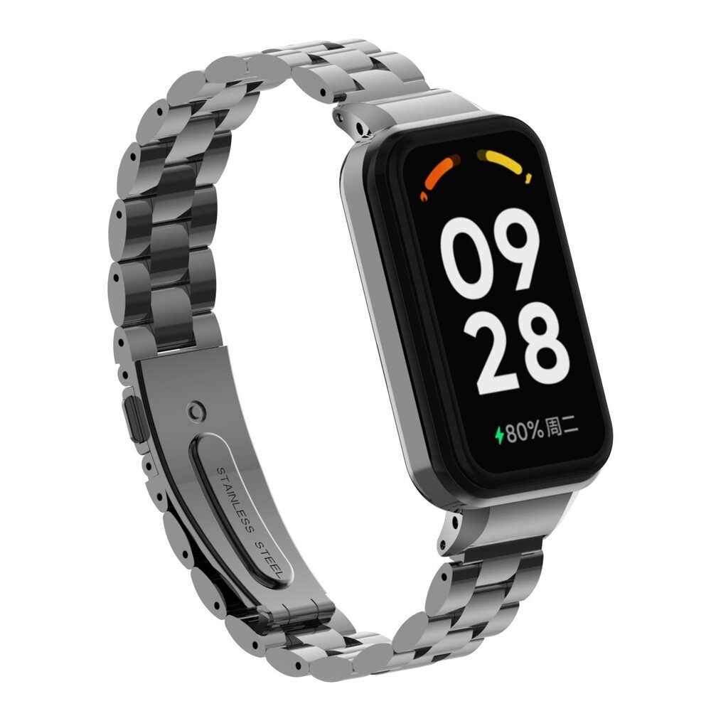 Strap-it® Strap-it Xiaomi Smart Band 8 Active Stahlarmband (Schwarz) Strap-it® Strap-it Xiaomi Smart Band 8 Active Stahlarmband (Schwarz)
