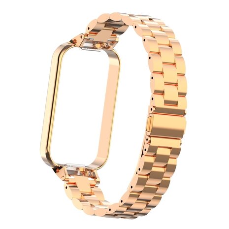 Strap-it® Strap-it Xiaomi Smart Band 8 Active Stahlarmband (Roségold) Strap-it® Strap-it Xiaomi Smart Band 8 Active Stahlarmband (Roségold)