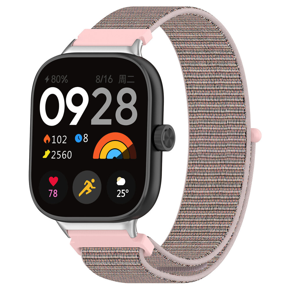 Strap-it® Strap-it Xiaomi Smart Band 8 Pro Nylonarmband (Rosa) Strap-it® Strap-it Xiaomi Smart Band 8 Pro Nylonarmband (Rosa)