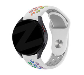 Bandz Bandz Withings ScanWatch 2 - 42mm Sportarmband 'Deluxe' (Weiß/Regenbogen) Bandz Bandz Withings ScanWatch 2 - 42mm Sportarmband 'Deluxe' (Weiß/Regenbogen)