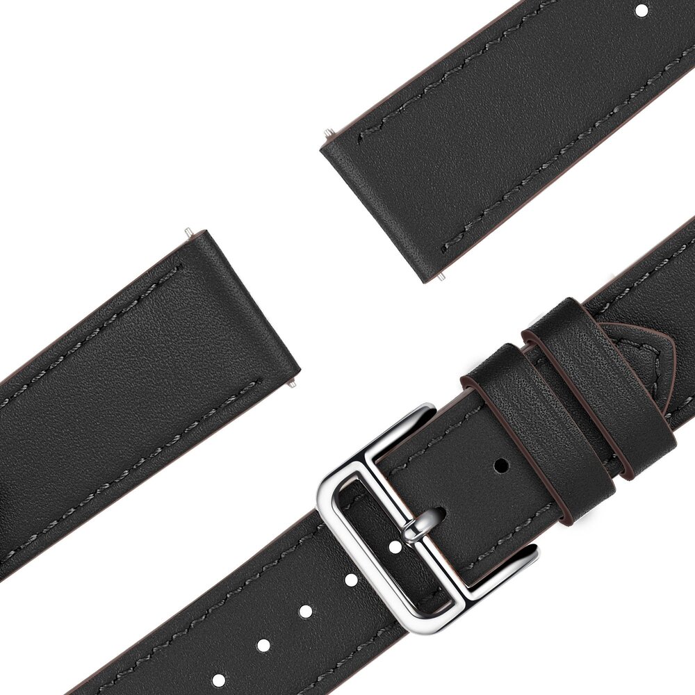 Bandz Bandz Withings Steel HR - 40mm Lederarmband 'Deluxe' (Schwarz) Bandz Bandz Withings Steel HR - 40mm Lederarmband 'Deluxe' (Schwarz)