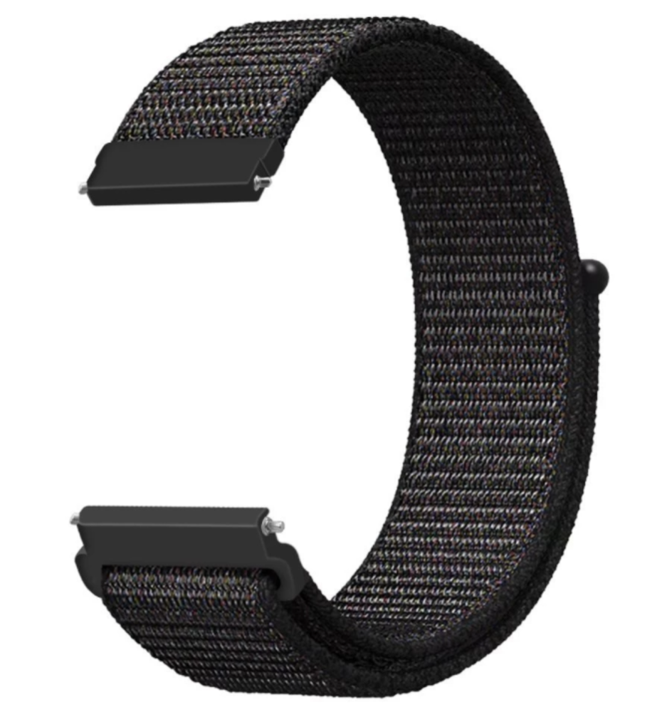 Strap-it® Strap-it Withings ScanWatch Light Nylonarmband (Schwarz)