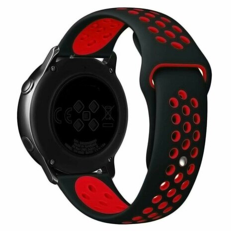 Strap-it® Strap-it Withings ScanWatch Light Sportarmband (Schwarz/Rot)