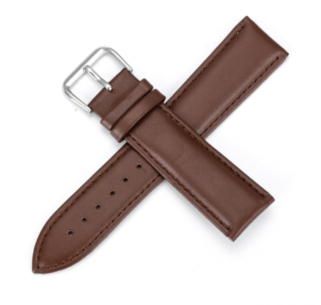 Strap-it® Strap-it Withings Steel HR - 36mm Lederarmband (RotBraun)