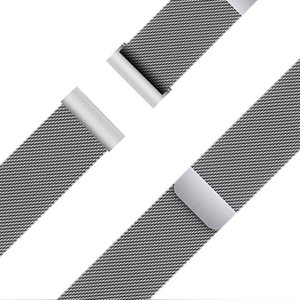 Bandz Bandz Polar Grit X2 Pro Milanaise Loop Armband (Silber) Bandz Bandz Polar Grit X2 Pro Milanaise Loop Armband (Silber)