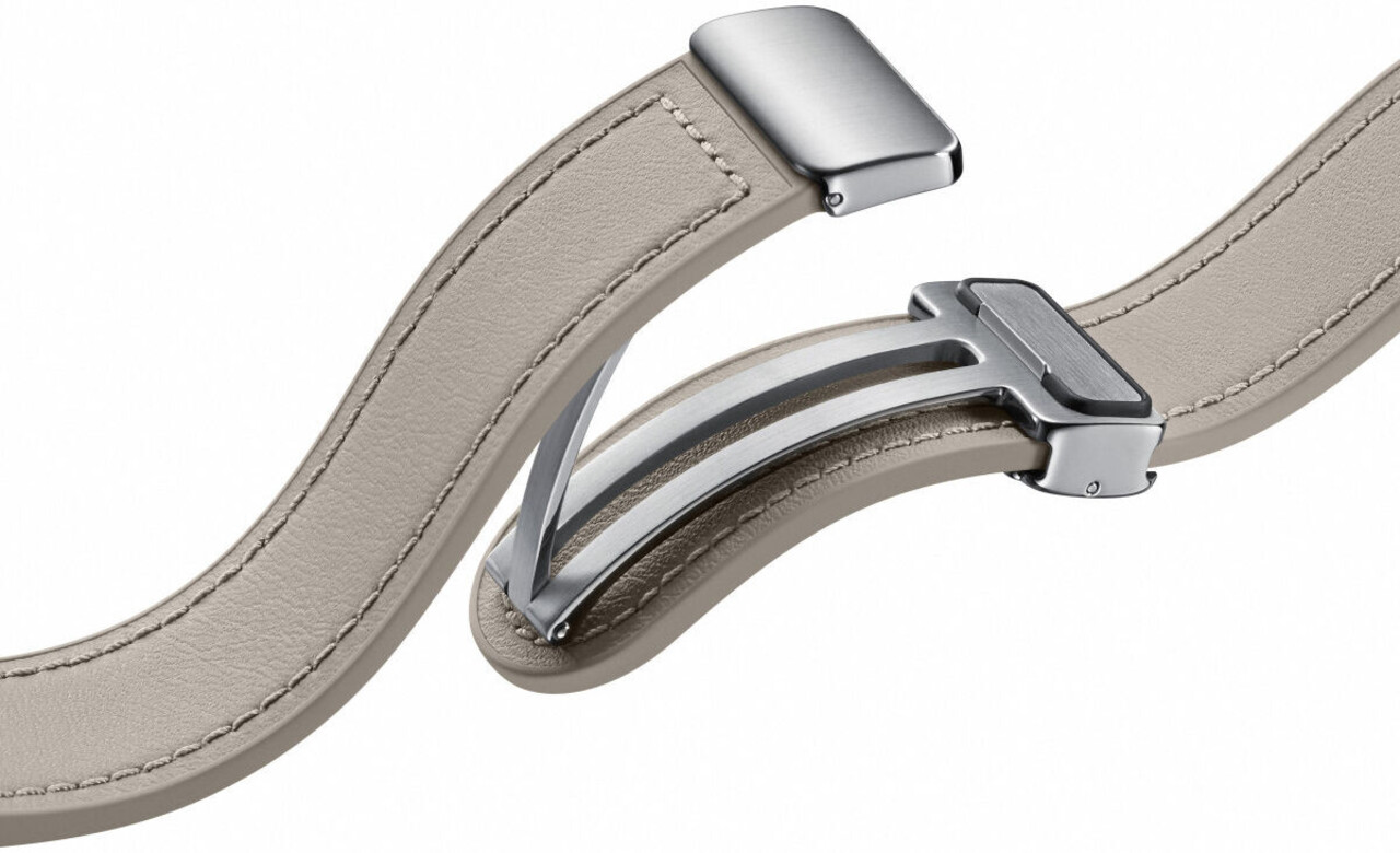 Samsung Original Samsung Galaxy Watch 6 Classic 47mm D-Buckle vegan Lederarmband (Etoupe)
