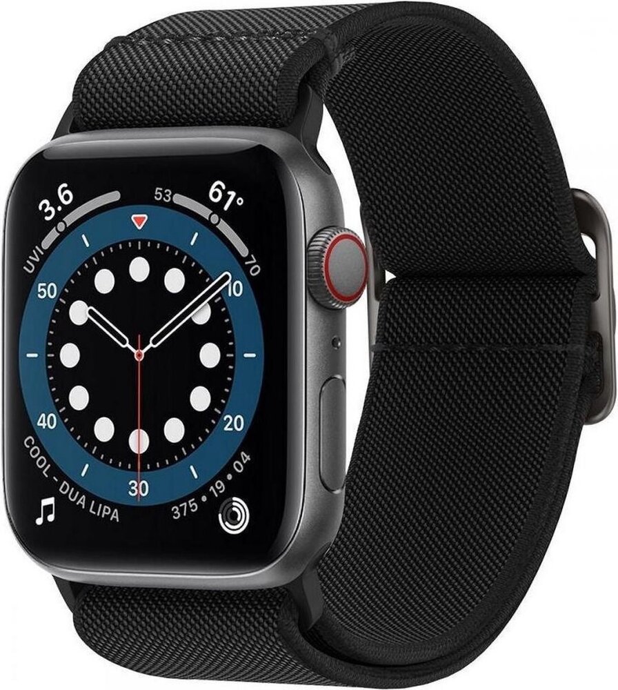 Spigen Spigen Apple Watch Fit Lite nylon armband (Schwarz) Spigen Spigen Apple Watch Fit Lite nylon armband (Schwarz)