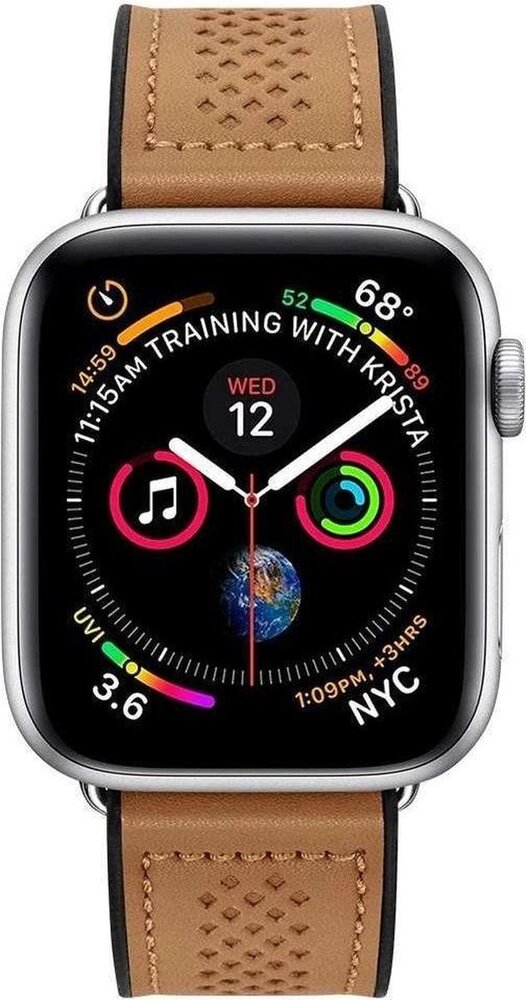 Spigen Spigen Apple Watch Retro Fit leder armband (Dunkelbraun)
