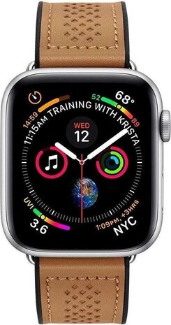 Spigen Spigen Apple Watch Retro Fit leder armband (Dunkelbraun)