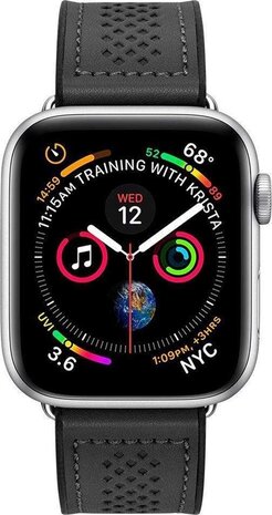 Spigen Spigen Apple Watch Retro Fit leder armband (Schwarz)