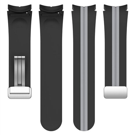 Strap-it® Strap-it Samsung Galaxy Watch 4 40mm magnetisches Sportband (Schwarz/Grau) Strap-it® Strap-it Samsung Galaxy Watch 4 40mm magnetisches Sportband (Schwarz/Grau)