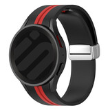 Strap-it® Samsung Galaxy Watch 6 Classic 43mm magnetisches Sportband (Schwarz/Rot) Strap-it® Samsung Galaxy Watch 6 Classic 43mm magnetisches Sportband (Schwarz/Rot)