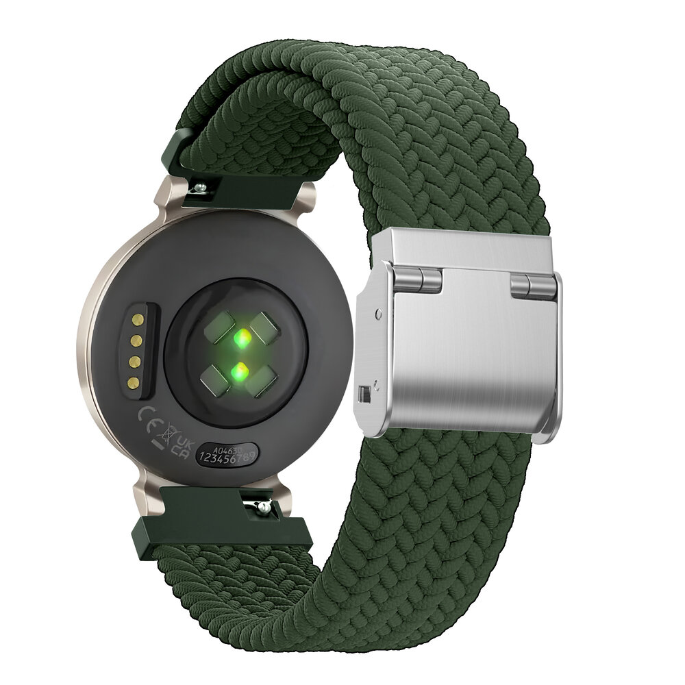 Bandz Bandz Garmin Lily 2 geflochtenes Nylonarmband (Grün)