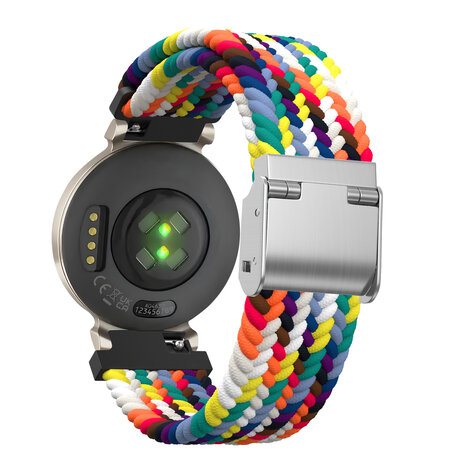 Bandz Bandz Garmin Lily 2 geflochtenes Nylonarmband (Regenbogen)