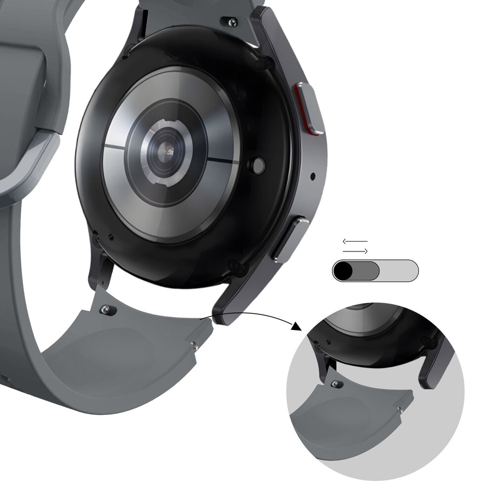 Bandz Bandz Samsung Galaxy Watch 6 44mm Silikon Armband 'Extreme' (Dunkelgrau) Bandz Bandz Samsung Galaxy Watch 6 44mm Silikon Armband 'Extreme' (Dunkelgrau)