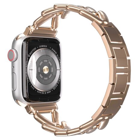 Strap-it® Strap-it Apple Watch V-type Stahlarmband (Roségold)