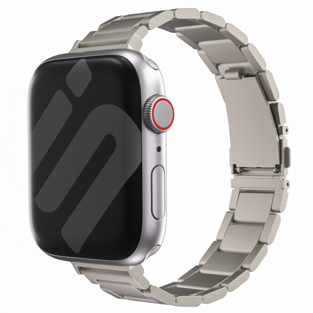 Strap-it® Strap-it Apple Watch Luxus 'slim' Metallarmband (Polarstern)