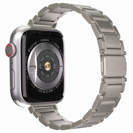 Strap-it® Strap-it Apple Watch Luxus 'slim' Metallarmband (Polarstern)