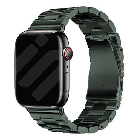 Strap-it® Strap-it Apple Watch Stahlarmband (Dunkelgrün)