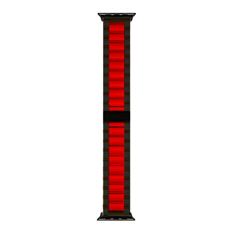 Strap-it® Strap-it Apple Watch Stahlarmband (Schwarz/Rot) Strap-it® Strap-it Apple Watch Stahlarmband (Schwarz/Rot)