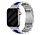 Strap-it Apple Watch Stahlarmband (Silber/Blau)
