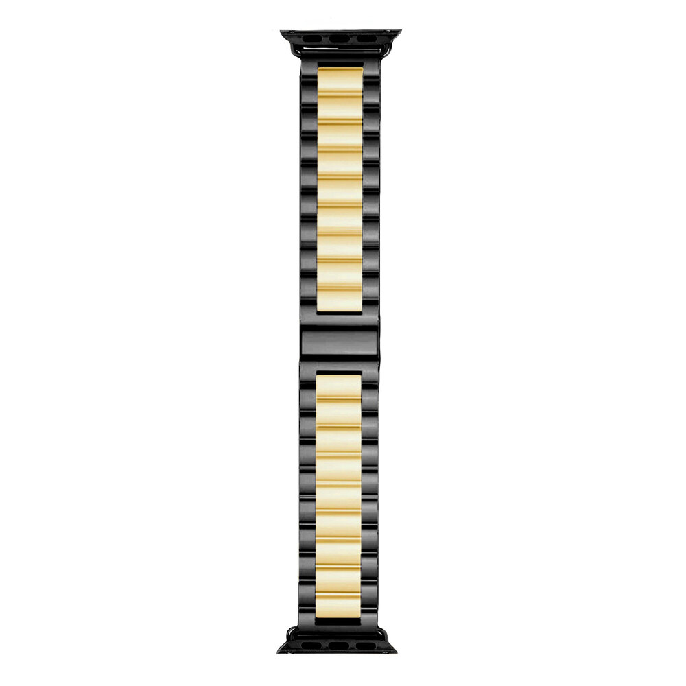 Strap-it® Strap-it Apple Watch Gliederarmband (Schwarz/Gold) Strap-it® Strap-it Apple Watch Gliederarmband (Schwarz/Gold)