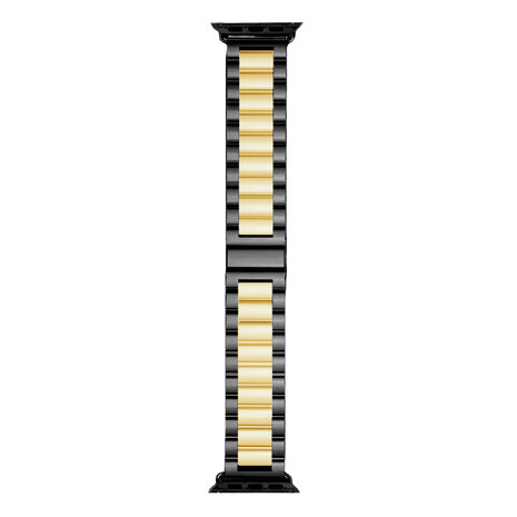 Strap-it® Strap-it Apple Watch Gliederarmband (Schwarz/Gold) Strap-it® Strap-it Apple Watch Gliederarmband (Schwarz/Gold)