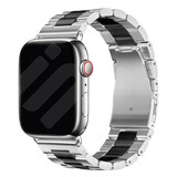 Strap-it® Apple Watch Gliederarmband (Silber/Schwarz)