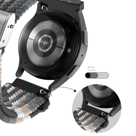 Bandz Bandz Samsung Galaxy Watch 5 40mm Woven Nylonband (Schwarz Mischung) Bandz Bandz Samsung Galaxy Watch 5 40mm Woven Nylonband (Schwarz Mischung)