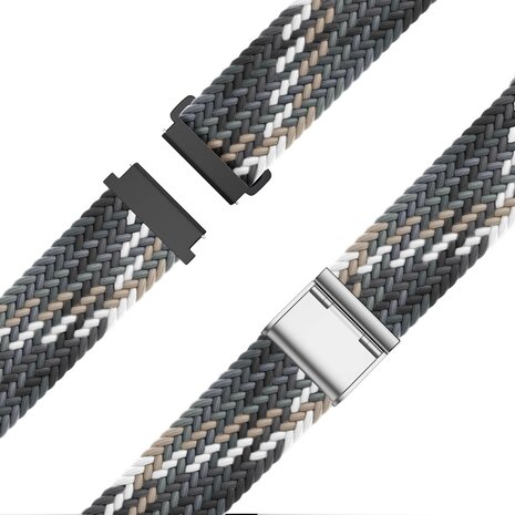 Bandz Bandz Samsung Galaxy Watch 3 41mm Woven Nylonband (Schwarz Mischung) Bandz Bandz Samsung Galaxy Watch 3 41mm Woven Nylonband (Schwarz Mischung)