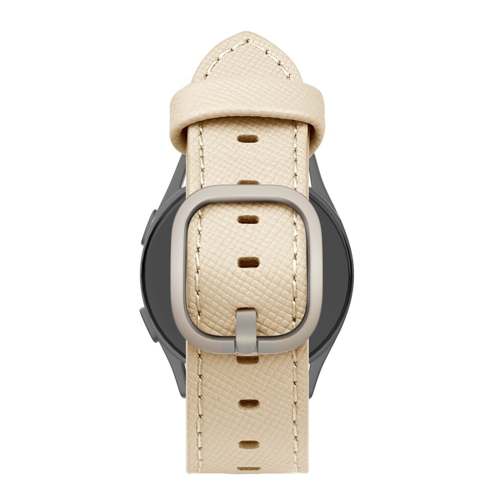 Bandz Bandz Huawei Watch GT 3 Pro 43mm Lederarmband 'Deluxe' (Khaki) Bandz Bandz Huawei Watch GT 3 Pro 43mm Lederarmband 'Deluxe' (Khaki)