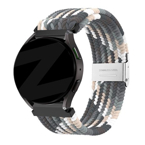 Bandz Bandz Amazfit GTS 3 Woven Nylonband (Schwarz Mischung)