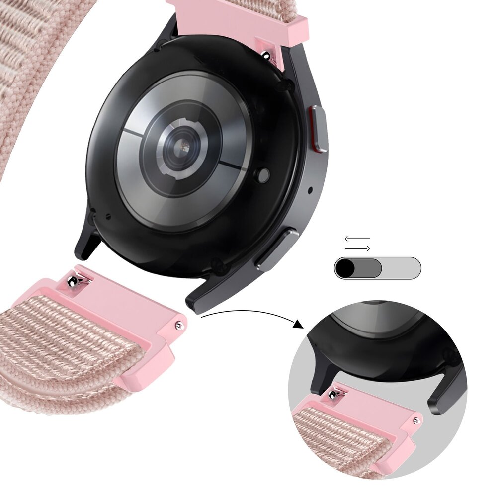 Bandz Bandz Amazfit GTS 4 Nylon Loop-band (Roségold) Bandz Bandz Amazfit GTS 4 Nylon Loop-band (Roségold)