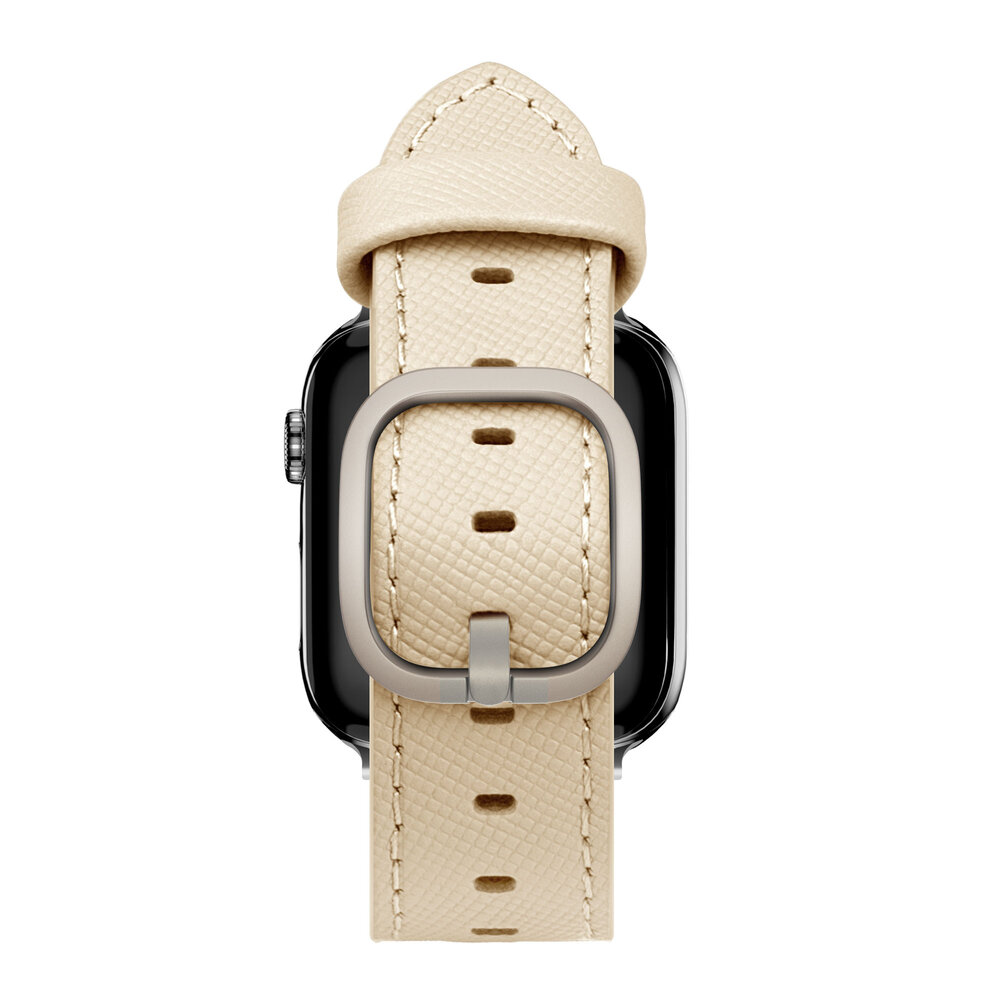 Bandz Bandz Apple Watch Lederarmband 'Deluxe' (Khaki) Bandz Bandz Apple Watch Lederarmband 'Deluxe' (Khaki)