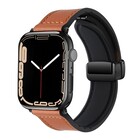 Strap-it® Strap-it Apple Watch D-Buckle Lederarmband (Braun)