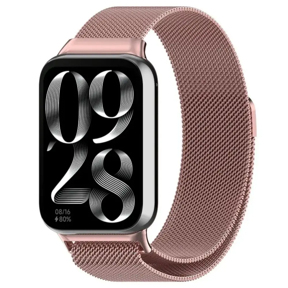 Strap-it® Strap-it Xiaomi Smart Band 8 Pro Milanaise Armband (Rosa)