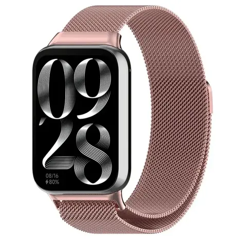 Strap-it® Strap-it Xiaomi Smart Band 8 Pro Milanaise Armband (Rosa)