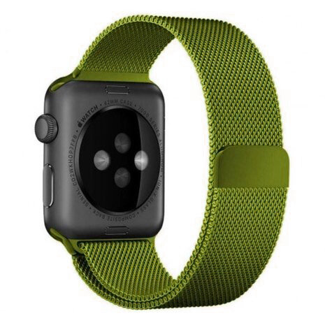 Strap-it® Strap-it Apple Watch Milanese Armband (Hellgrün)