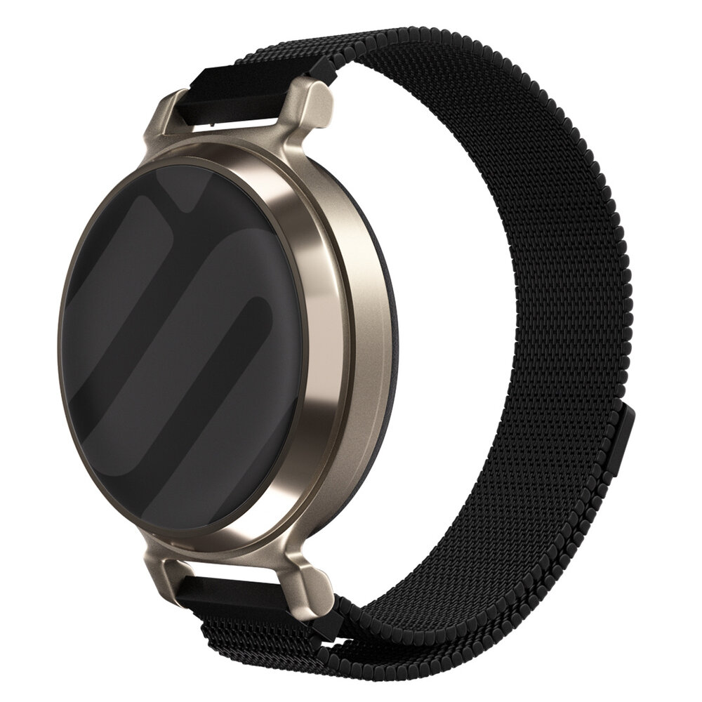 Strap-it® Strap-it Garmin Lily 2 Milanaise Armband (Schwarz)